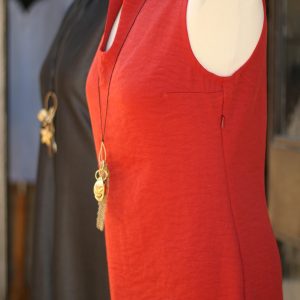 fashion, dress, red, pendant, necklace, mannequin, style