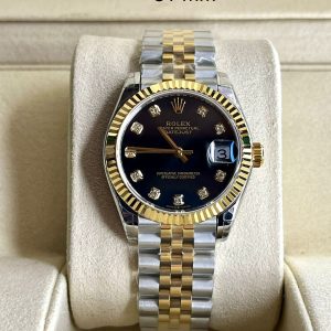 Luxury Rolex Just Time Watch in Dark Theme