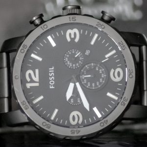 fossil, clock, wrist watch, alarm clock, watch, time, men's watch, xxl, nate, timepiece, fashion, titanium, jewellery, metal