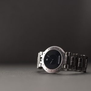 black face watch, designer, fashion, metal, modern, steel, steel bracelet watch, timepiece, watch, gray fashion, gray watch, gray metal