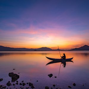 lake, boat, fisher, man, landscape, nature, sunset, sun, sea, boat, boat, boat, boat, boat, man, man, landscape, nature, sunset