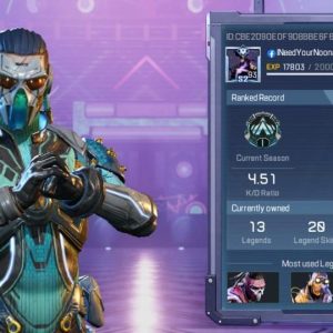 Apex legends - Top Predator Account / 65 Million Apex Coins / All Heirlooms (Nintendo Switch)