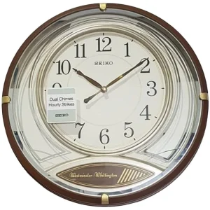 SEIKO QXD215BN DUAL QUARTER WALL CLOCK