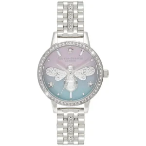 OLIVIA BURTON OB16GB05 OMBRE DIAL SILVER SPARKLE WOMEN'S WATCH