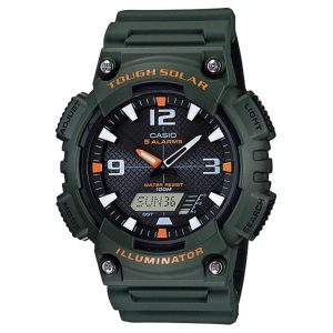CASIO GENERAL AQ-S810W-3AVDF-P SOLAR DIGITAL GREEN RESIN UNISEX WATCH