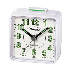 CASIO TQ-140-7DF-P WHITE RESIN TABLE CLOCK