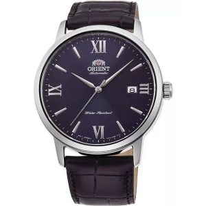 ORIENT RA-AC0F11L10B BLUE LEATHER MEN WATCH