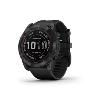 GARMIN GM-010-02541-0A FĒNIX 7X SOLAR MULTISPORT GPS SMART WATCH (SLATE GRAY W/ BLACK BAND)