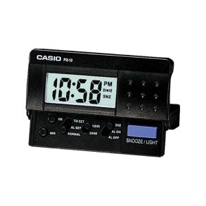 CASIO PQ-10-1R-P BLACK TABLE CLOCK