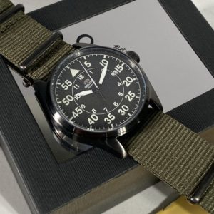 ORIENT AUTOMATIC RA-AC0H02N10B GREEN NYLON STRAP MEN WATCH