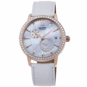 ORIENT AUTOMATIC RA-AK0004A00C WHITE LEATHER WOMEN WATCH