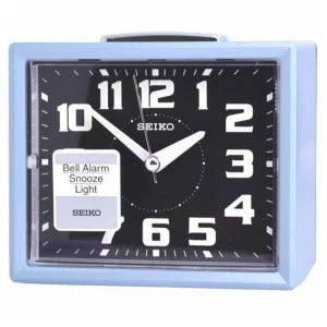 SEIKO QHK024L BLACK DIAL TABLE CLOCK
