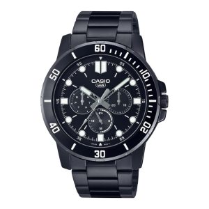 CASIO ANALOG MTP-VD300B-1EUDF-P BLACK STAINLESS STEEL MEN WATCH