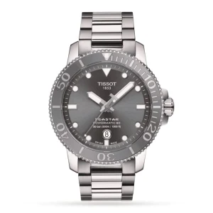 TISSOT SEASTAR POWERMATIC 80 GREY DIAL STAINLESS STEEL MEN'S WATCH T1204071108101