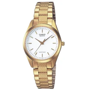 Casio Analog Quartz Gold Tone White Dial Women's Watch LTP-1274G-7ADF-P