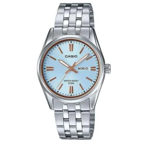 Casio Silver Stainless Steel Strap Watch for Women LTP-1335D-2AVDF-P