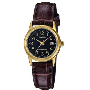 Casio General Gold Case Leather Strap Ladies Watch LTP-V002GL-1BUDF-P