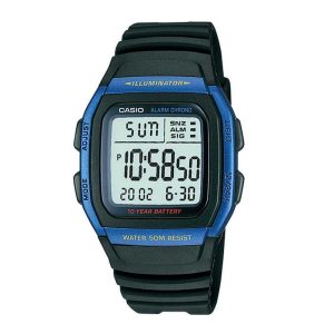 Casio General Black Resin Strap Unisex Watch W-96H-2AVDF-P