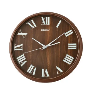 Seiko Shinrin Round Wall Clock Brown QXA810Z