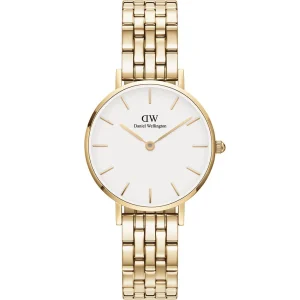 Daniel Wellington White Dial With Gold Stainless Steel Strap Women Watch DW00100614