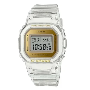 Casio G-Shock White Strap With Gold Dial Digital Unisex Watch GMD-S5600SG-7DR-P