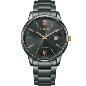 Citizen Eco-drive Pair Black Stainless Steel Men Watch BM6976-72E