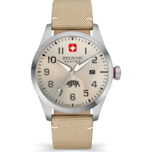 Swiss Military Hanowa Beige Nylon Strap Men Watch SMWGN2102301