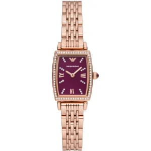 Emporio Armani Rose Gold Stainless Steel Strap Women Watch AR11488