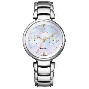 Citizen Women's Multi Dial Eco-Drive Watch with Stainless Steel Strap FD1106-81D