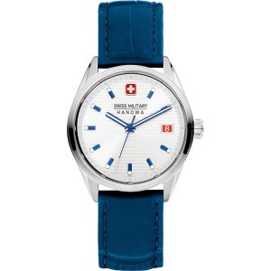 Swiss Military Hanowa Blue Leather Strap Women Watch SMWLB2200203