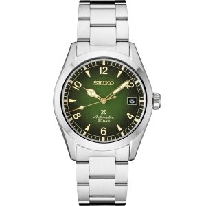 Seiko Prospex Land Green Dial Silver Stainless Steel Strap Men Watch SPB155J1