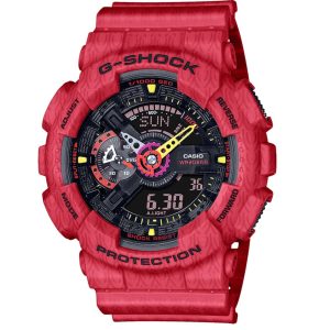 Casio G-Shock Analog-Digital Red Resin Strap Men Watch GA-110SGH-4ADR-P