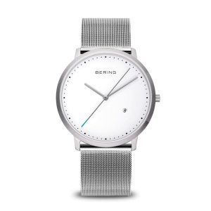 Bering White Dial Brushed Silver Milanese Strap Unisex Watch 11139-004
