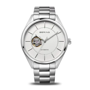 Bering Automatic White Dial Silver Stainless Steel Strap Men Watch 16743-704