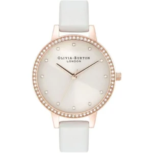 Olivia Burton Demi Blush Sunray Leather Strap Women Watch OB16DE13