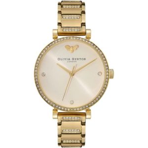 Olivia Burton Belgrave Nude and Gold Stainless Steel Women Watch 24000002