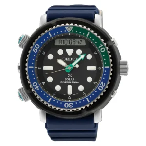 Seiko Prospex Black Dial And Blue Silicone Strap Men Watch SNJ039P1P