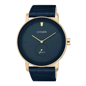 Citizen Blue Dial And Leather Strap Men Watch BE9183-03L