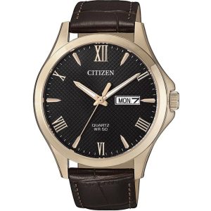 Citizen Black Dial Brown Leather Strap Men Watch BF2023-01H