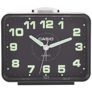 Casio Standard Black Dial Travel Alarm Clock TQ-218-1D-P