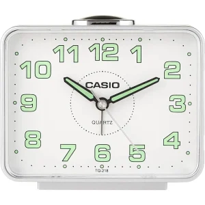 Casio Standard White Resin Table Clock TQ-218-8D-P