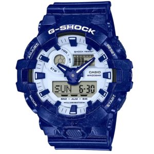 Casio G-Shock Blue Digital-Analogue Resin Strap Men Watch GA-700BWP-2ADR