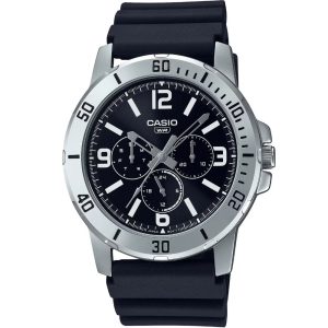 Casio Standard Chronograph Black Resin Strap Men Watch MTP-VD300-1BUDF