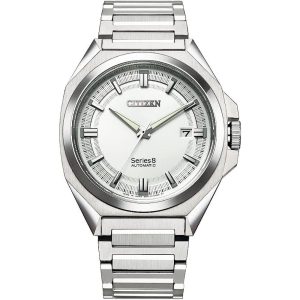 Citizen Series 8 White Dial Silver Stainless Steel Strap Men Watch NB6010-81A
