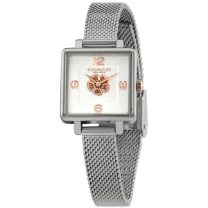 Coach New York White Dial Silver Milanese Strap Women Watch 14503697