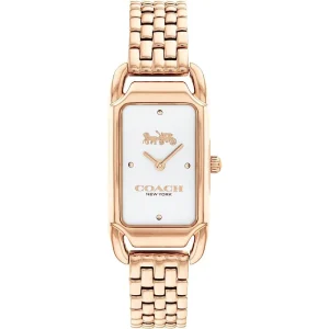 Coach New York Silver Dial Rose Gold Stainless Steel Strap Women Watch 14504043