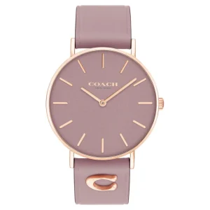 Coach New York Leather Band Purple Dial Women's Watch 14503924