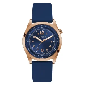 Guess Analog Blue Dial Silicone Strap Women Watch GW0494G5