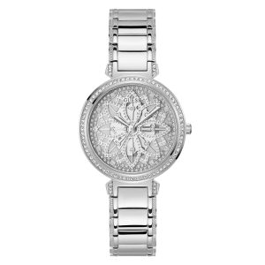 Guess Analog Silver Dial Stainless Steel Strap Women Watch GW0528L1