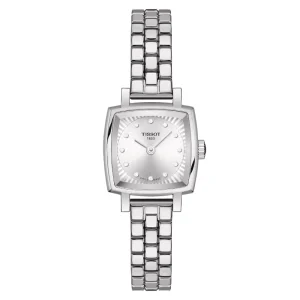Tissot Lovely Square Silver Dial & Stainless Steel Strap Men Watch T0581091103601